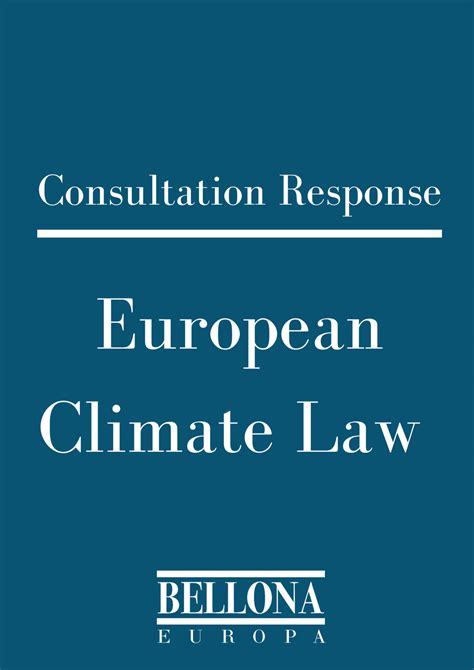Consultation Response European Climate Law Achieving Climate