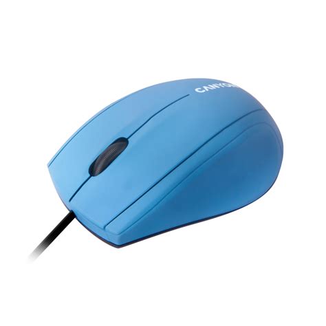 Canyon Wired Optical Mouse With 3 Keys Light Blue Geewiz