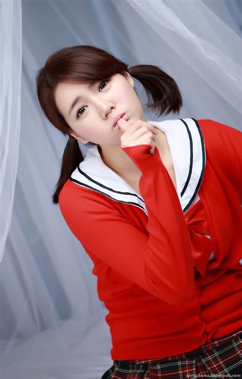 Han Ga Eun Cute Red School Girl ~ Cute Girl Asian Girl Korean