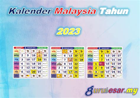 Kalender Malaysia Tahun 2023 Gurubesarmy