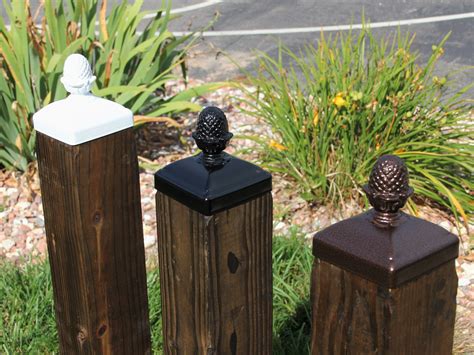 Wrought Iron Pineapple Top Post Cap For 4x4 Wood Composite Post Gate