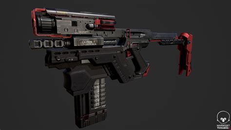 artstation cyberpunk 2077 auto aiming assault riffle