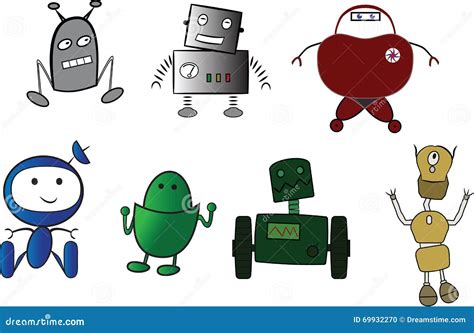 Friendly Robots Stock Vector Illustration Of Cybernetic 69932270