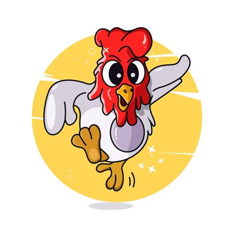 Premium Vector Chicken Mascot Cartoon Vector Illustration