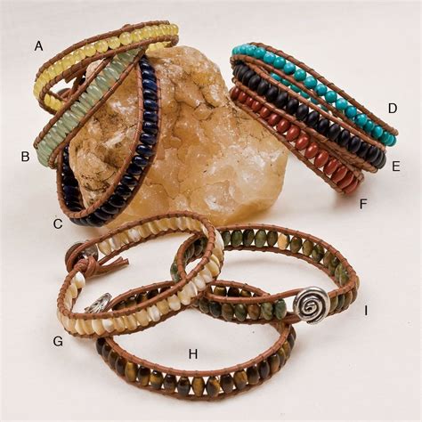 Semi Precious Stone Bracelet Semi Precious Stone Bracelet Leather