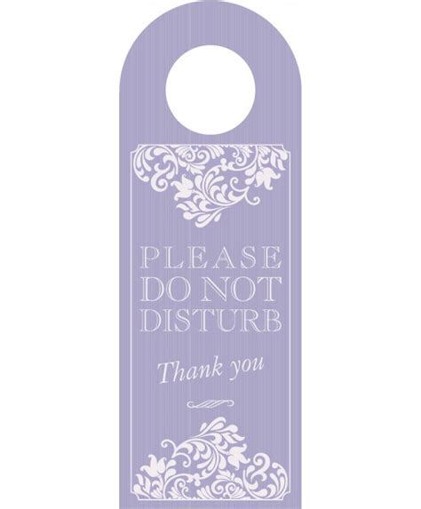They do not store directly personal information, but are based on uniquely identifying your browser and internet device. Do Not Disturb Door Hangers