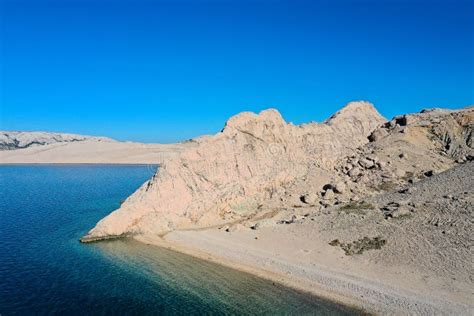 Beautiful Aerial View On Beritnica Beach On Pag Island Stock Image Image Of Vacations Rocky