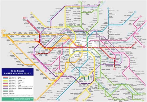 Parijs Metro Kaart Kaart
