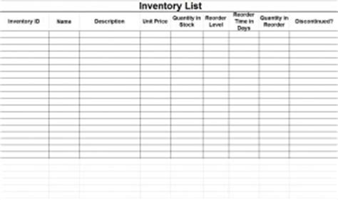 inventory template excel inventory template