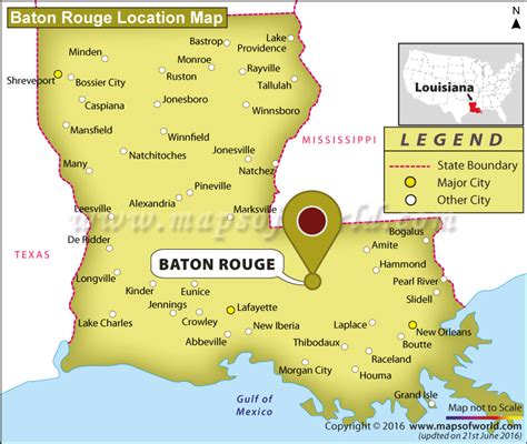 Made with google my maps. Where is Baton Rouge, Louisiana