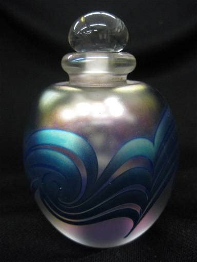 Eickholt Art Glass Perfume Bottle Iridescent