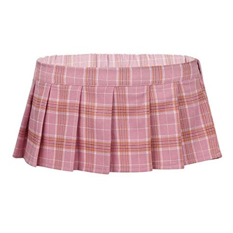 Buy Yoojoo Women S Sexy Mini Pleated Plaid Short Skirt Schoolgirls Cosplay Lingerie Sleepwear