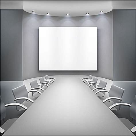 3d Meeting Room Minimalist Silver Background In 2021