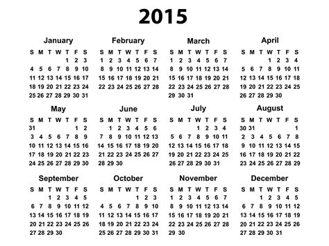 Printable 5 Year Calendar 2015 2021 Calendar Template 2022