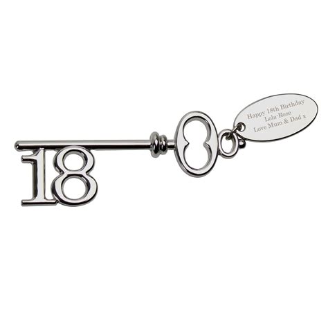 Personalised 18th Birthday Key Comes T Boxed Eighteenth Etsy Uk