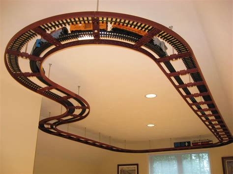 Lgb g scale model train suspended from ceiling. Suspended Ceiling Train Track Kit | Nakedsnakepress.com