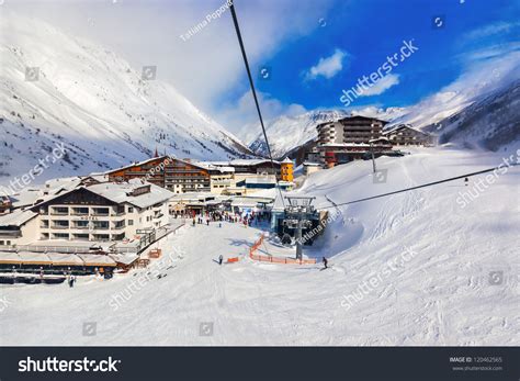 Mountain Ski Resort Obergurgl Austria Nature Stock Photo