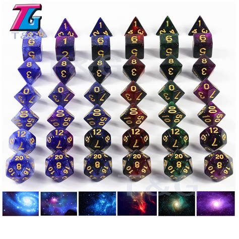 2019 Super Universe Galaxy Dnd Dice Set D4 D20 For Dungeons And Dragons