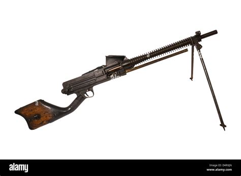 Japanese Type 11 Light Machine Gun Used During World War Ii Stock