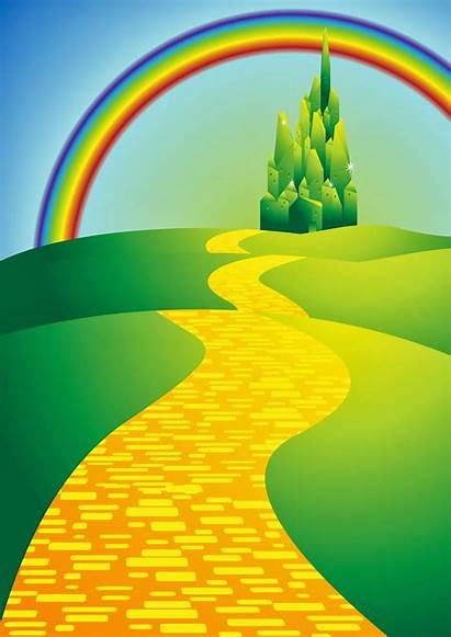 Wizard Oz Brick Yellow Road Emerald Clipart