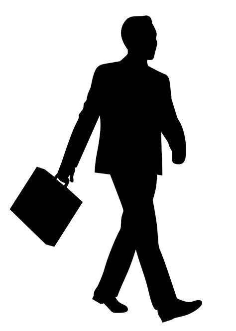 Free Download Silhouette Businessman Manager Way Appointment