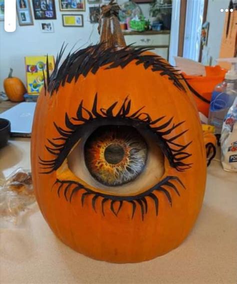 Eyeball Pumpkin Pumpkin Halloween Decorations Pumpkin Decorating