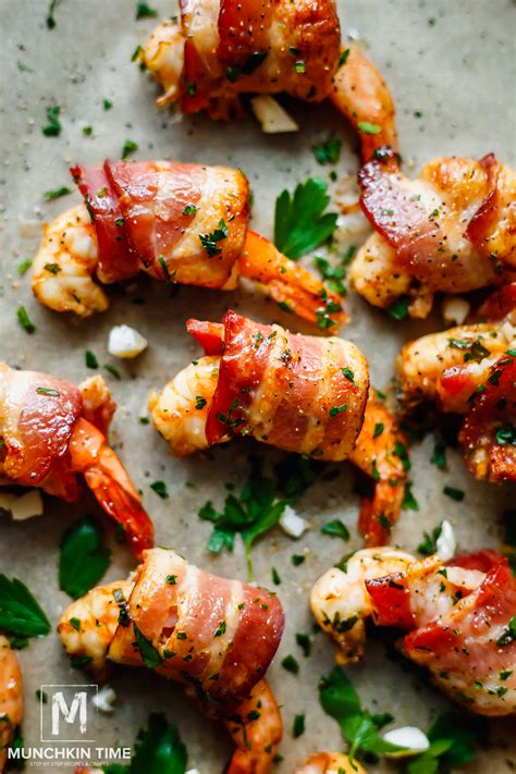 Oven Baked Bacon Wrapped Shrimp Kembeo