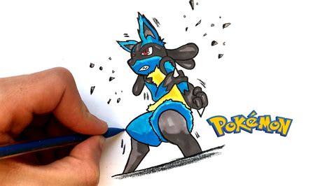 Aquali fait partie des pokémon 1re génération qui. DESSIN LUCARIO - Pokémon - YouTube