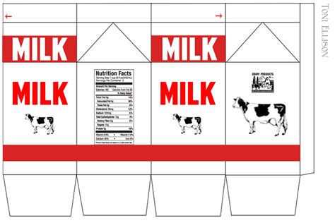 Milk Carton Template I Made Papercraft Templates Temp