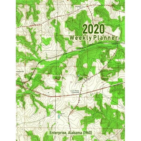 2020 Weekly Planner Enterprise Alabama 1960 Vintage Topo Map Cover