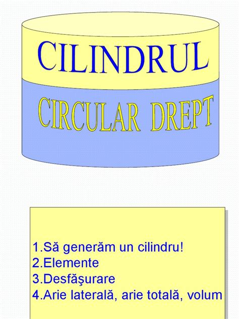 Cilindrul Circular Drept Pdf