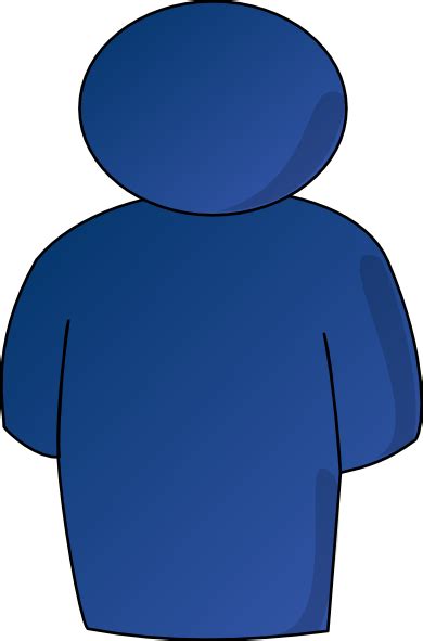 Person Buddy Symbol Blue Gradient Clip Art At