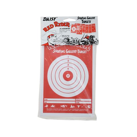 For youth bb guns (such as the daisy red ryder, model 25, and buck) with maximum shooting velocity of 350 feet per second. Daisy Red Ryder Paper Targets - Daisy