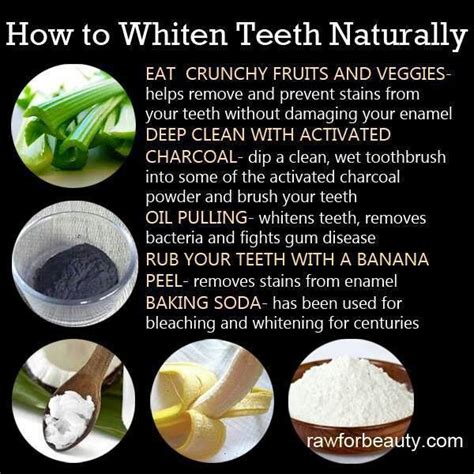 Talk of inevitable conditions and diseases that may destroy the natural look of your teeth; Natural teeth whitening | A la natural | Pinterest