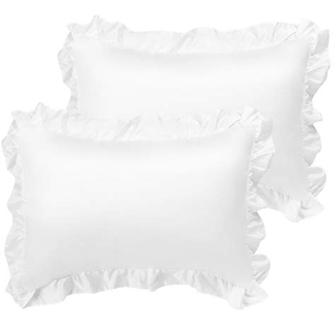 satin pillowcase king ruffled pillow shams set of 2 silky sateen pillow cases covers walmart