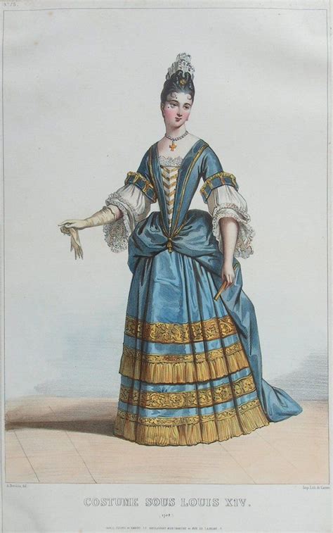 Women Costume Under The Reign Of Louis Xiv Mode Baroque Mode Du Xviie Siècle Costume Historique