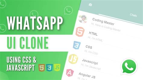 Whatsapp Ui Clone Project Using Css3 And Javascript Full Tutorial