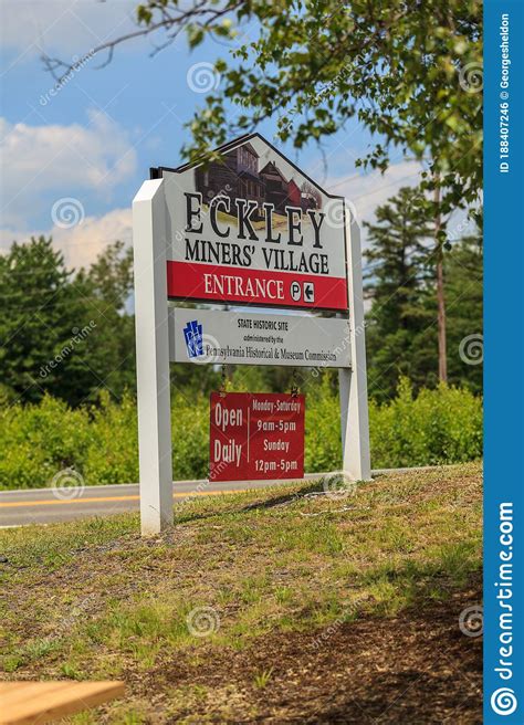 The Eckley Miners Village Sign Editorial Photo Image Of Worship