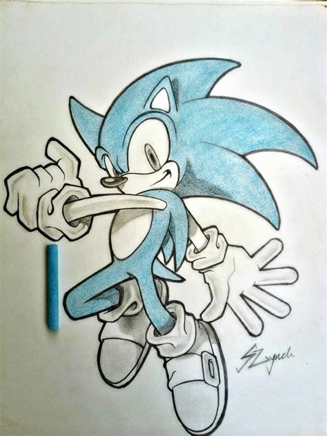 Sonic The Hedgehog Pencil X Chalk Arlequina Desenho Desenhos Para