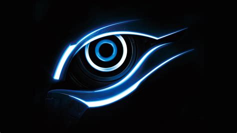Ultra Hd 4k Blue Gigabyte Eye Logo 4k Wallpaper Download