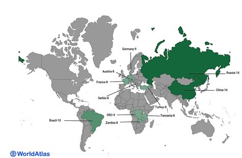 Countries Bordering The Highest Number Of Other Countries Worldatlas