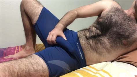 Hairy Chest Man Bulge Dick And Ball Massage Slip Boxer Panties Free