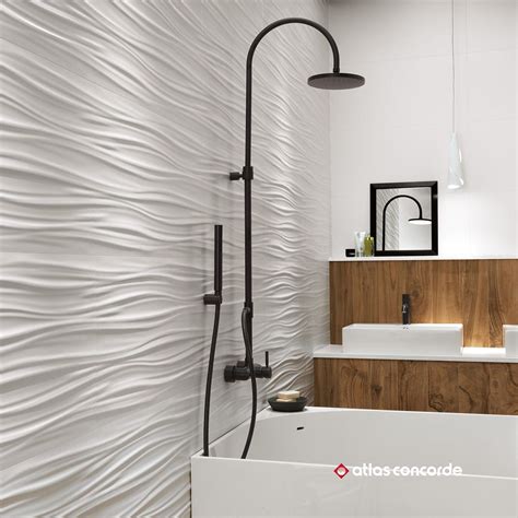 Wave tile patterns are your best option when you want to transform and add character to your living spaces. Wall-mounted tile / porcelain stoneware / wave pattern ...