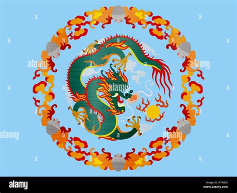 Chinese Dragon Illustration Hi Res Stock Photography And Images Alamy