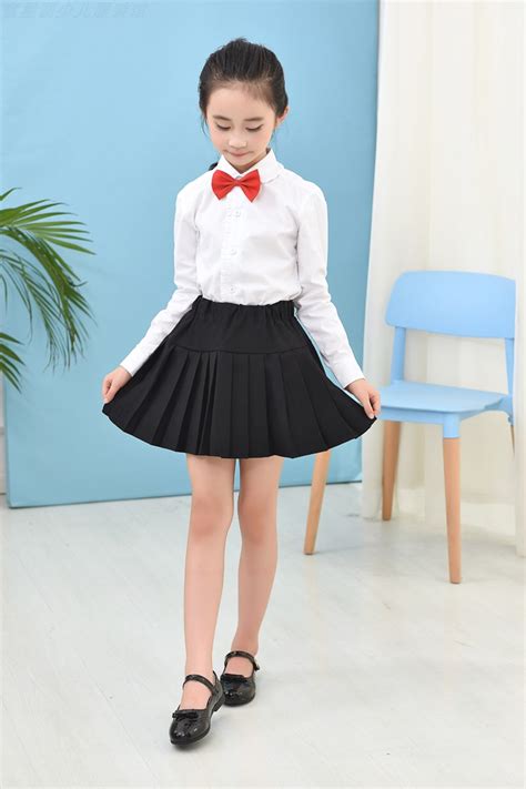 Tutu Skirt Girls Pleated Skirts Kids School Uniform Elasticated Skirt