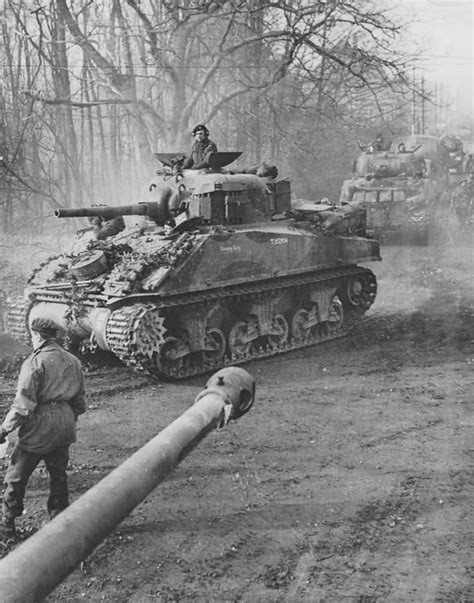 British M4 Sherman Near Goch And Calcar 18 February 1945 World War Photos