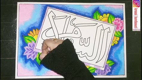 Cara Menggambar Kaligrafi Asmaul Husna Assalam Dengan Oil Pastel