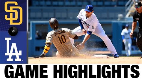 Padres Vs Dodgers Game Highlights 7322 Mlb Highlights Win Big