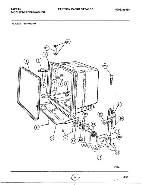 Frigidaire Dishwasher Parts Model 61108310 Sears Partsdirect