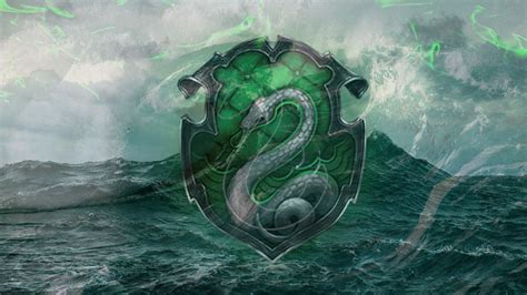 Slytherin Logo In Sea Background Hd Slytherin Wallpapers Hd